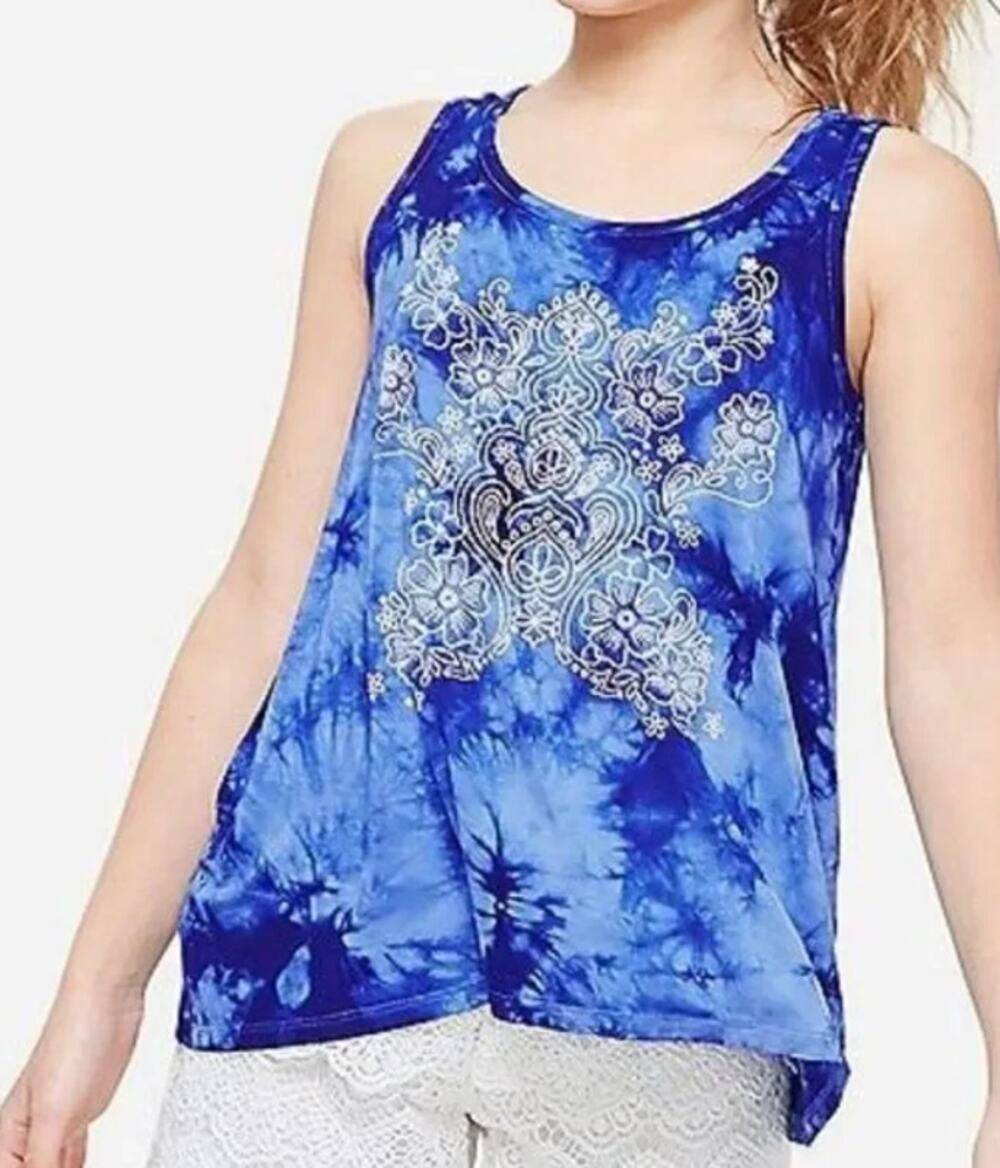 Justice Glitter Tie Dye Tank SZ. 12